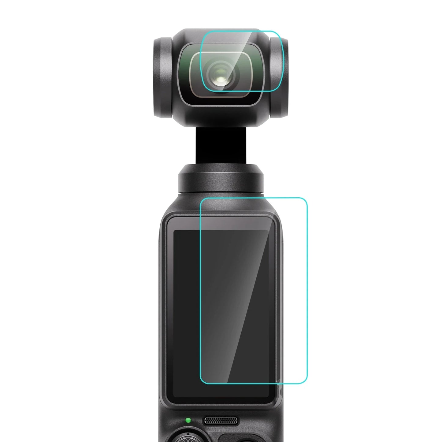 PULUZ for DJI OSMO Pocket 3 9H 2.5D HD Tempered Glass Lens Protector + Screen Film Transparent